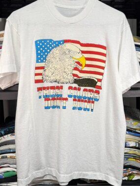 Vintage American Bald Eagle Flag T-shirt - These Colors Don't Run Tee